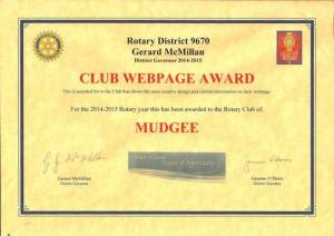 Club Website award
